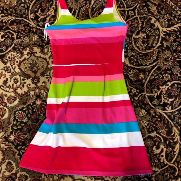 Colorful Striped Kids tanktop Dress medium - Picture 2 of 4